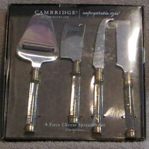 Cambridge 4 Piece Cheese Spreader Set New In Box Unused